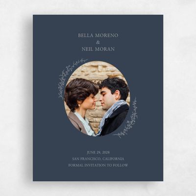 Blue Fall Wedding Save the Date - Earlewood Photo