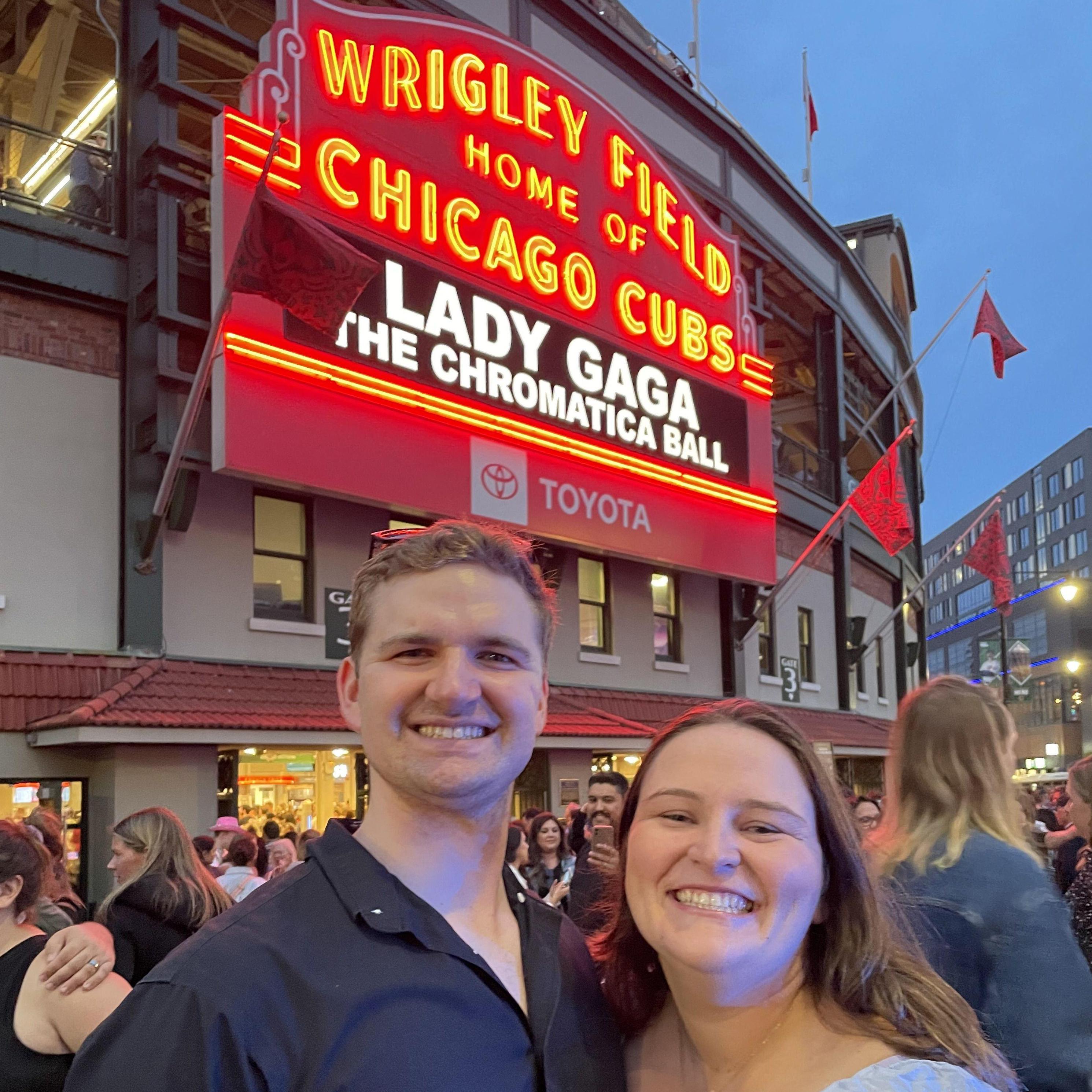 Dancing the night away with Lady Gaga at Wrigley Field!