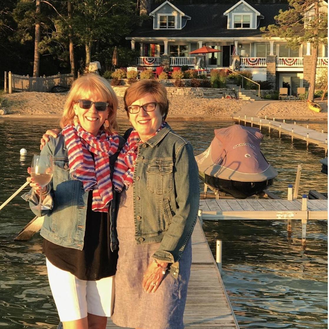 Our beautiful mothers enjoying a sunset cruise on Higgins Lake