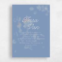 Blue Wedding Invitation - Ola Portrait