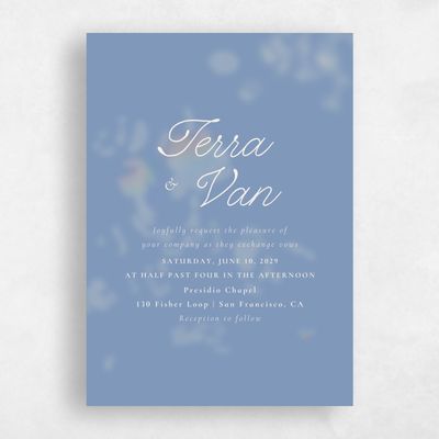 Multi-Colored Wedding Invitation - Ola Portrait
