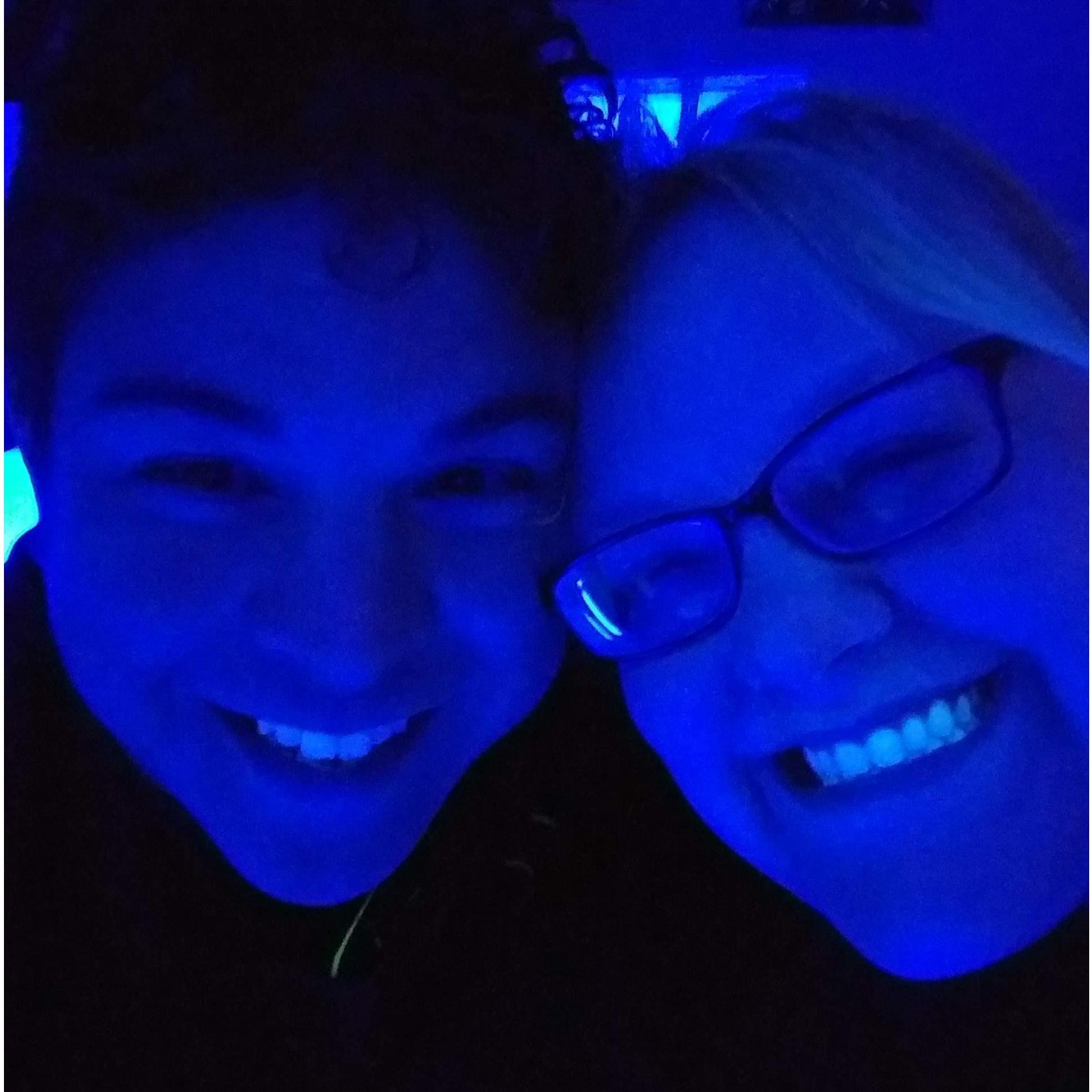 Our first couple trip, black light painting.