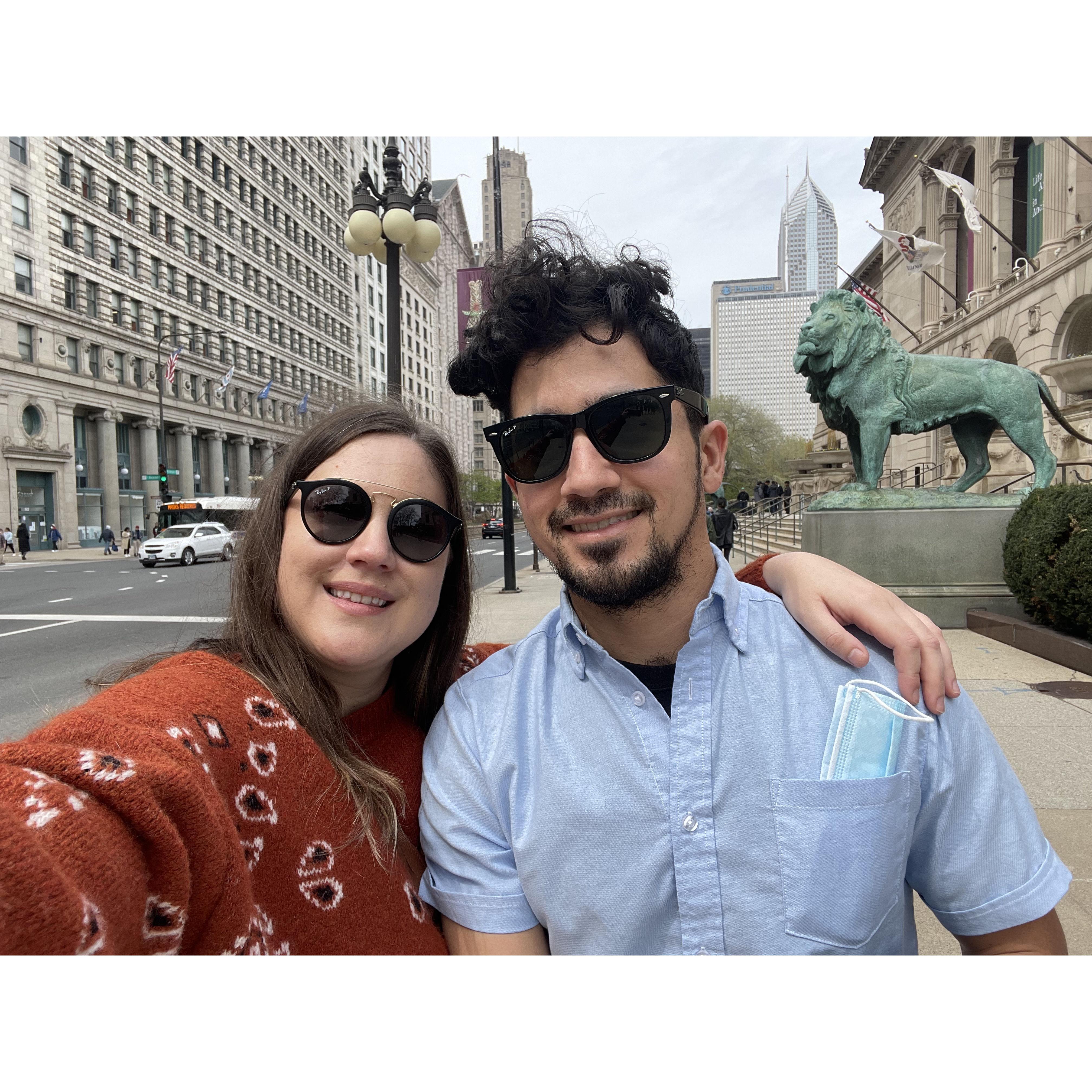 Chicago; our first out-of-Texas trip together!