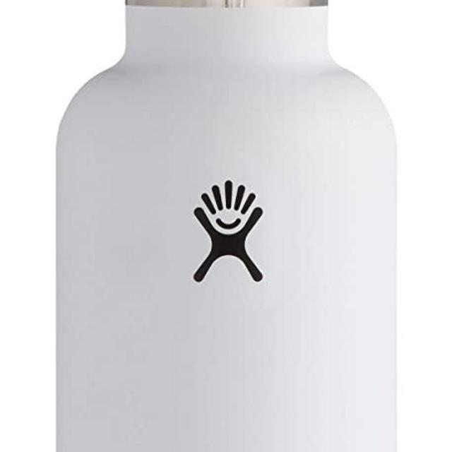 Hydro Flask Water Bottle - Stainless Steel & Vacuum Insulated - Wide Mouth 2.0 with Leak Proof Flex Cap - 64 oz, White