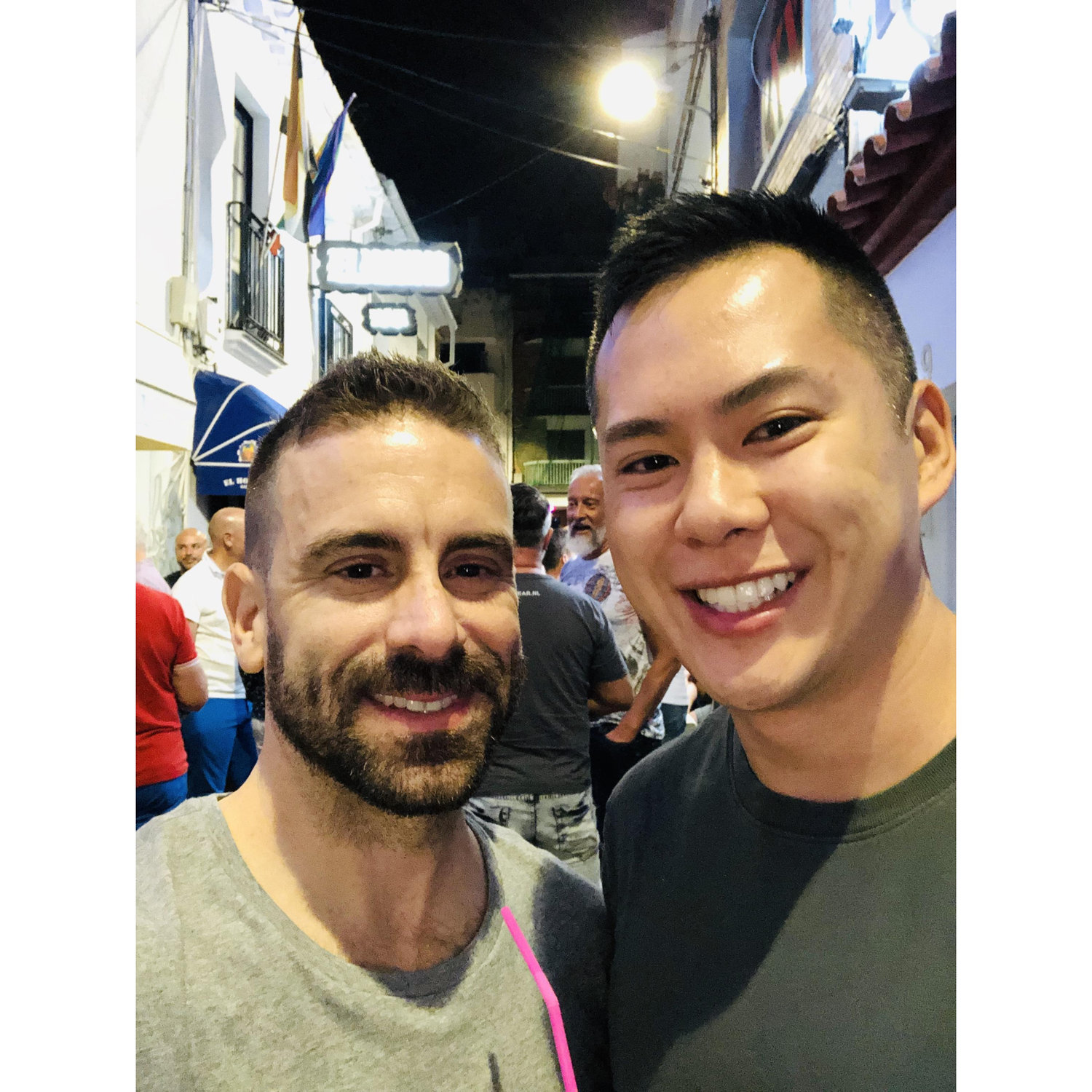 Late night street party in Spain, 2019