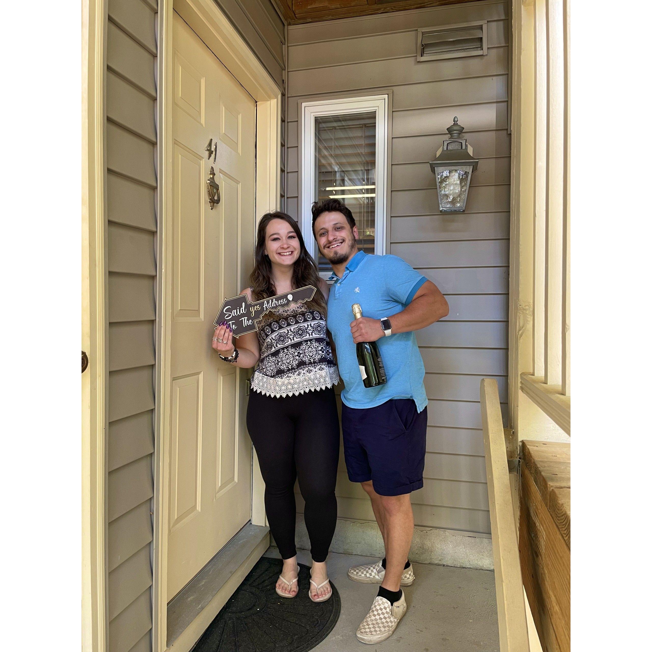 After we closed on our condo!