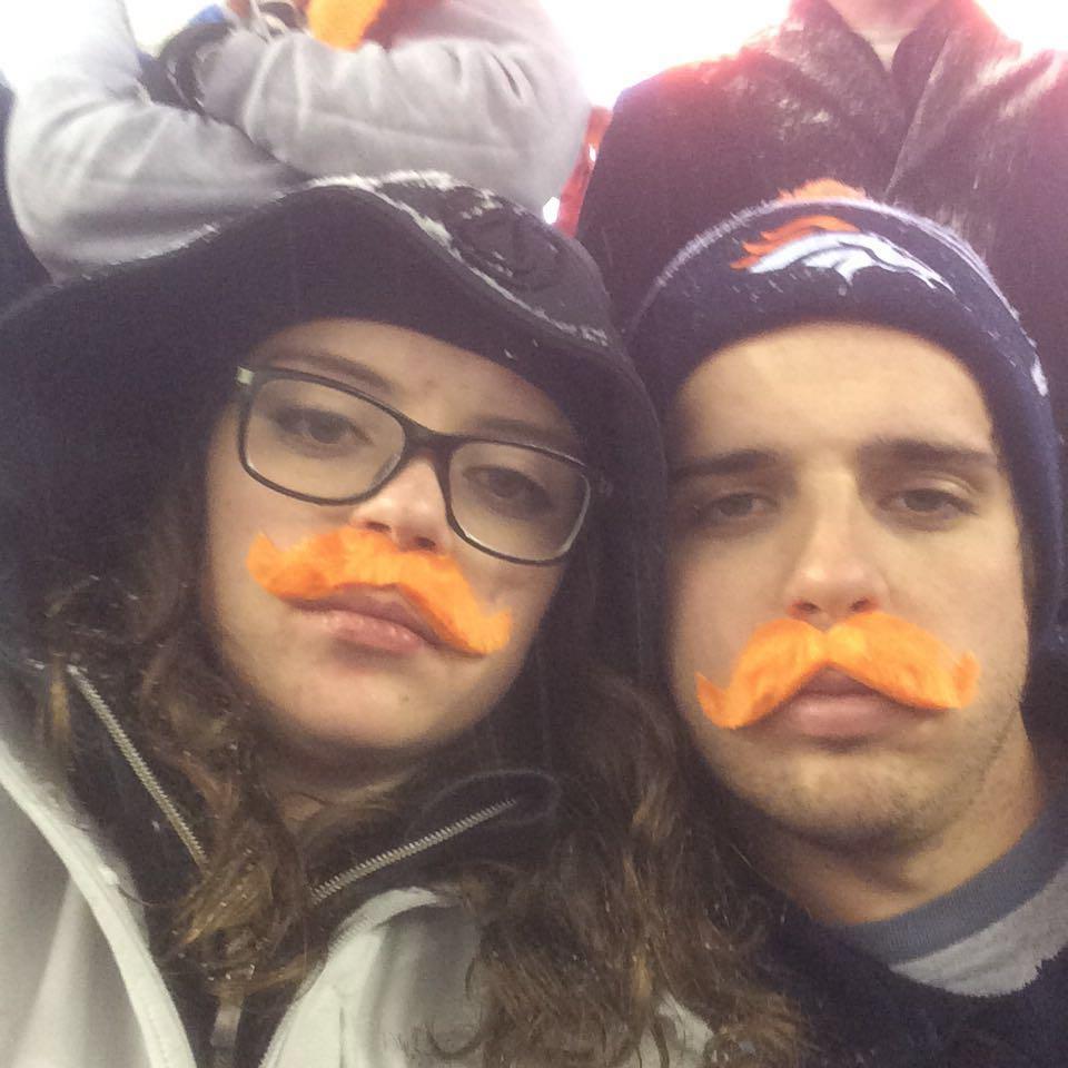 Our first Broncos game - Go Patriots!