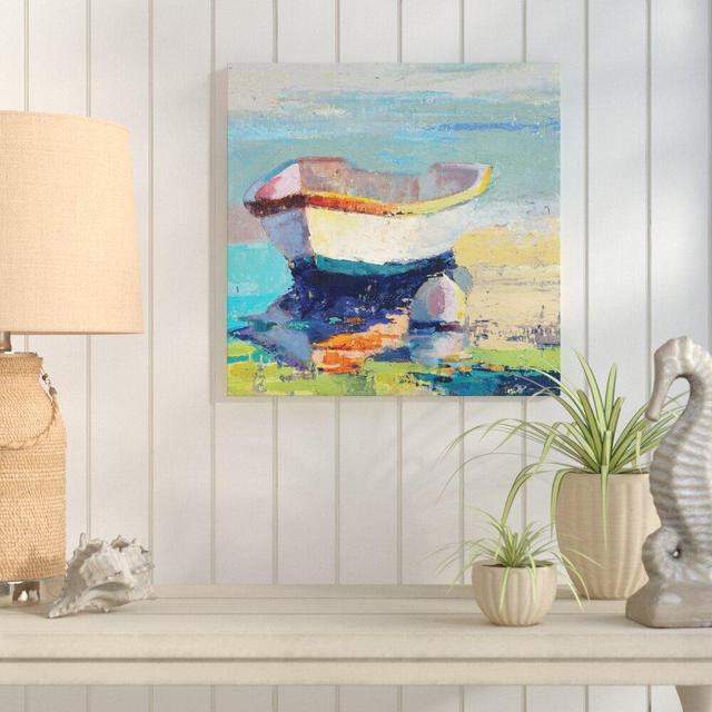 Bottle Green Boat - Wrapped Canvas Graphic Art