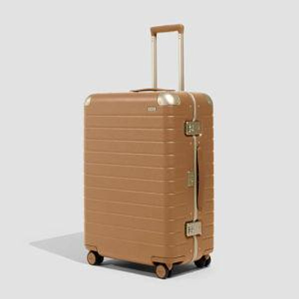 The Aluminum Edge Large in Cognac Brown