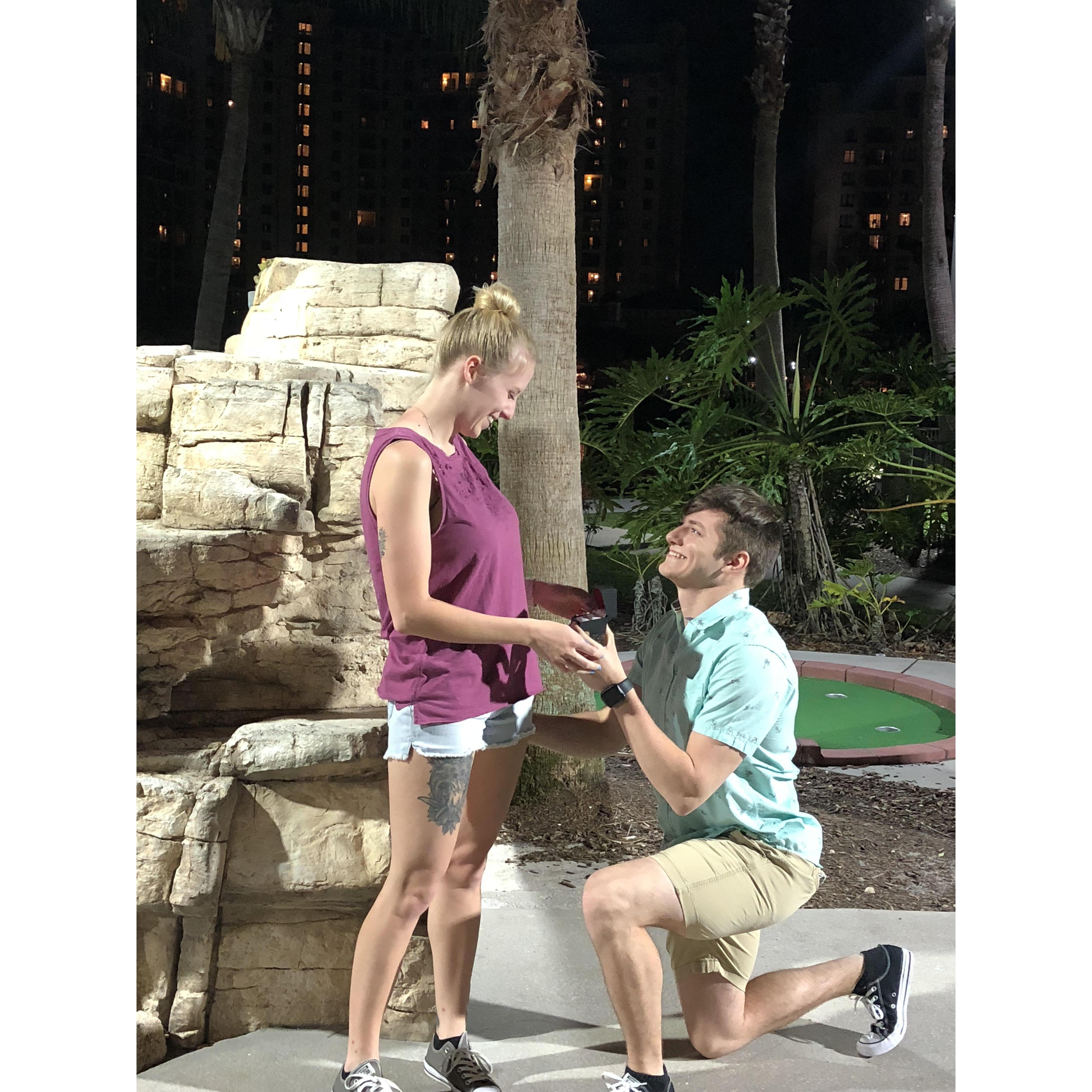 Our proposal during a trip to Disney