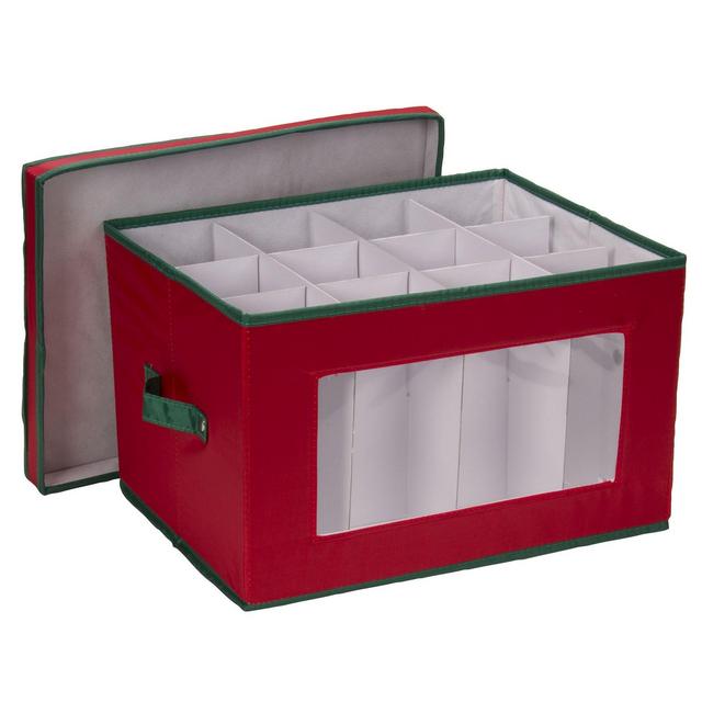 Household Essentials Holiday Stemware Goblet Storage Box