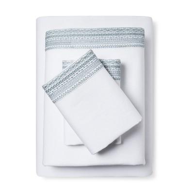 100% Linen Sheet Set (Queen) Aqua Spill - Fieldcrest®