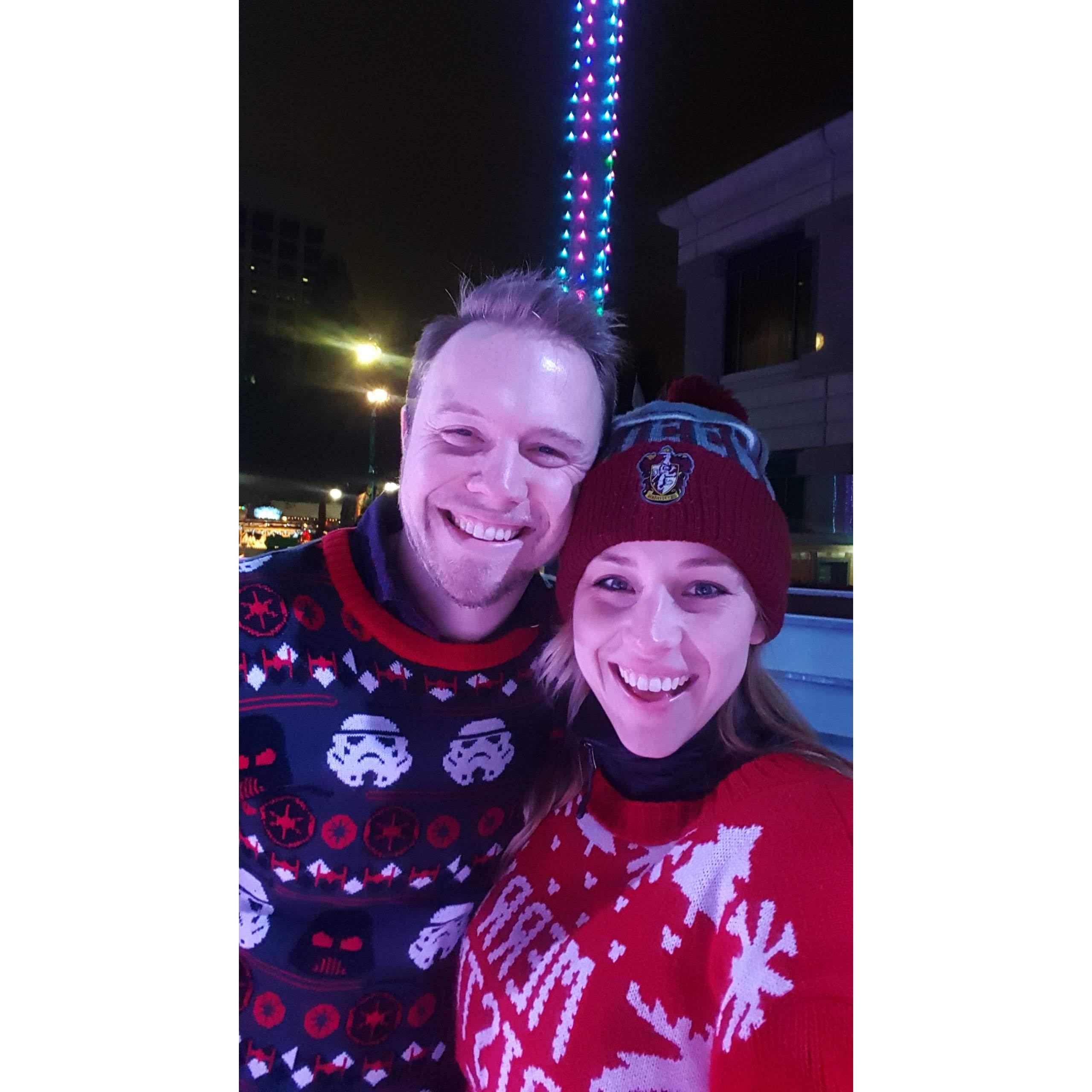 Ice skating in downtown San Jose.