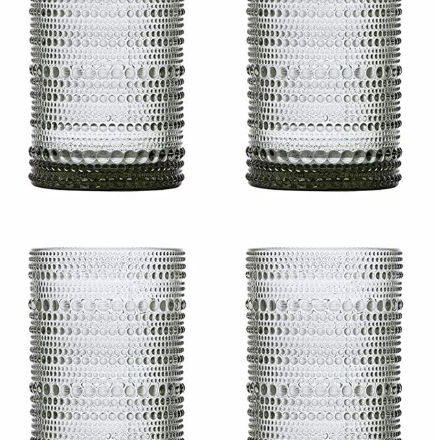Fortessa Jupiter Vintage Glassware Collection, Iced Beverage Cocktail Glass 4 Pack, Smoke Gray, Iced Beverage 4 Pack (13 Ounce)
