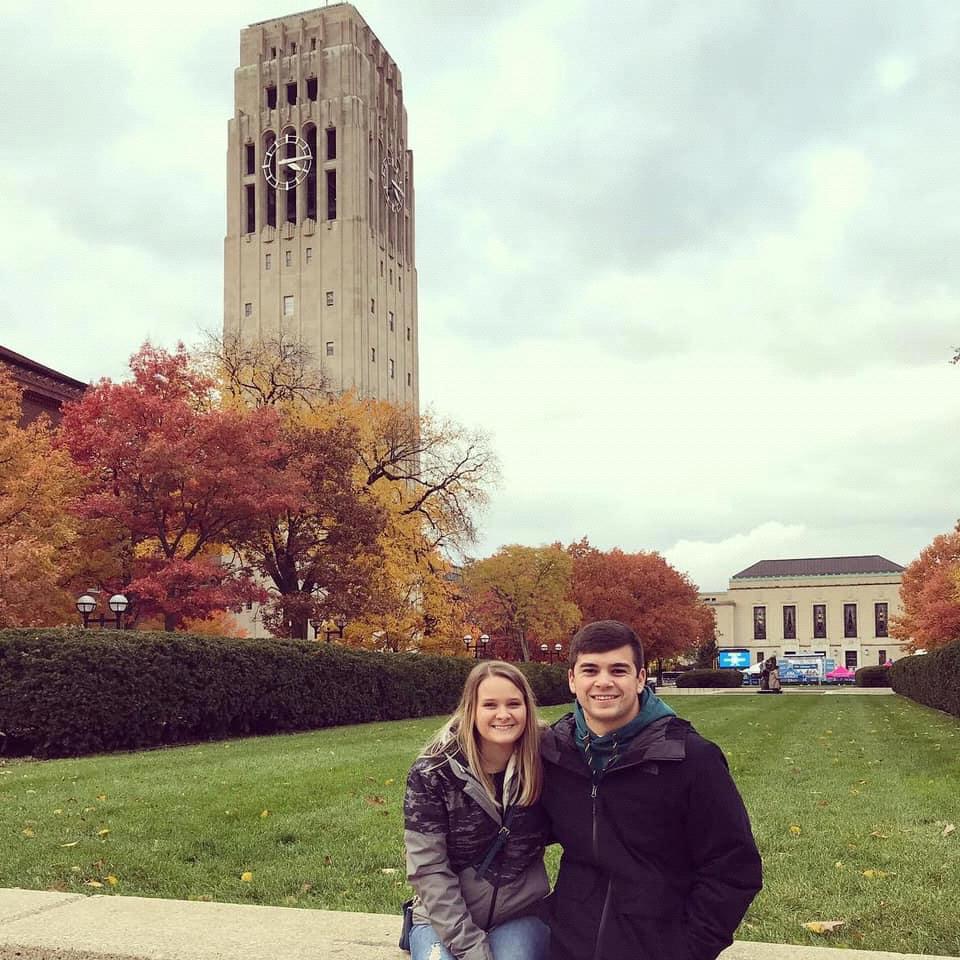 A picture of us during our first visit to University of Michigan for Matt's dental school interview