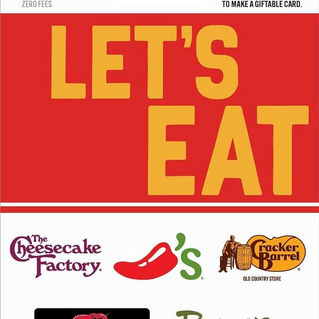 Let's Eat Gift Cards $25