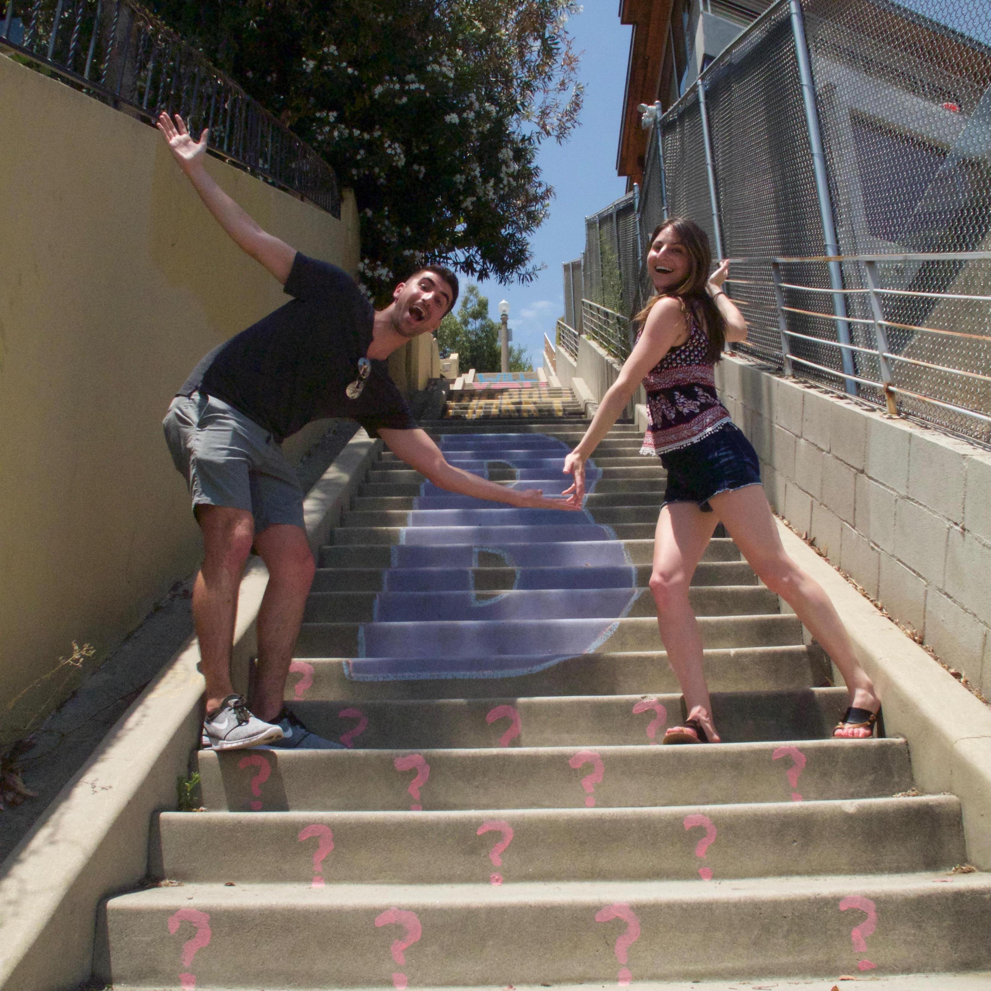 Enjoying Jordan's proposal on a lovely 102 degree July day