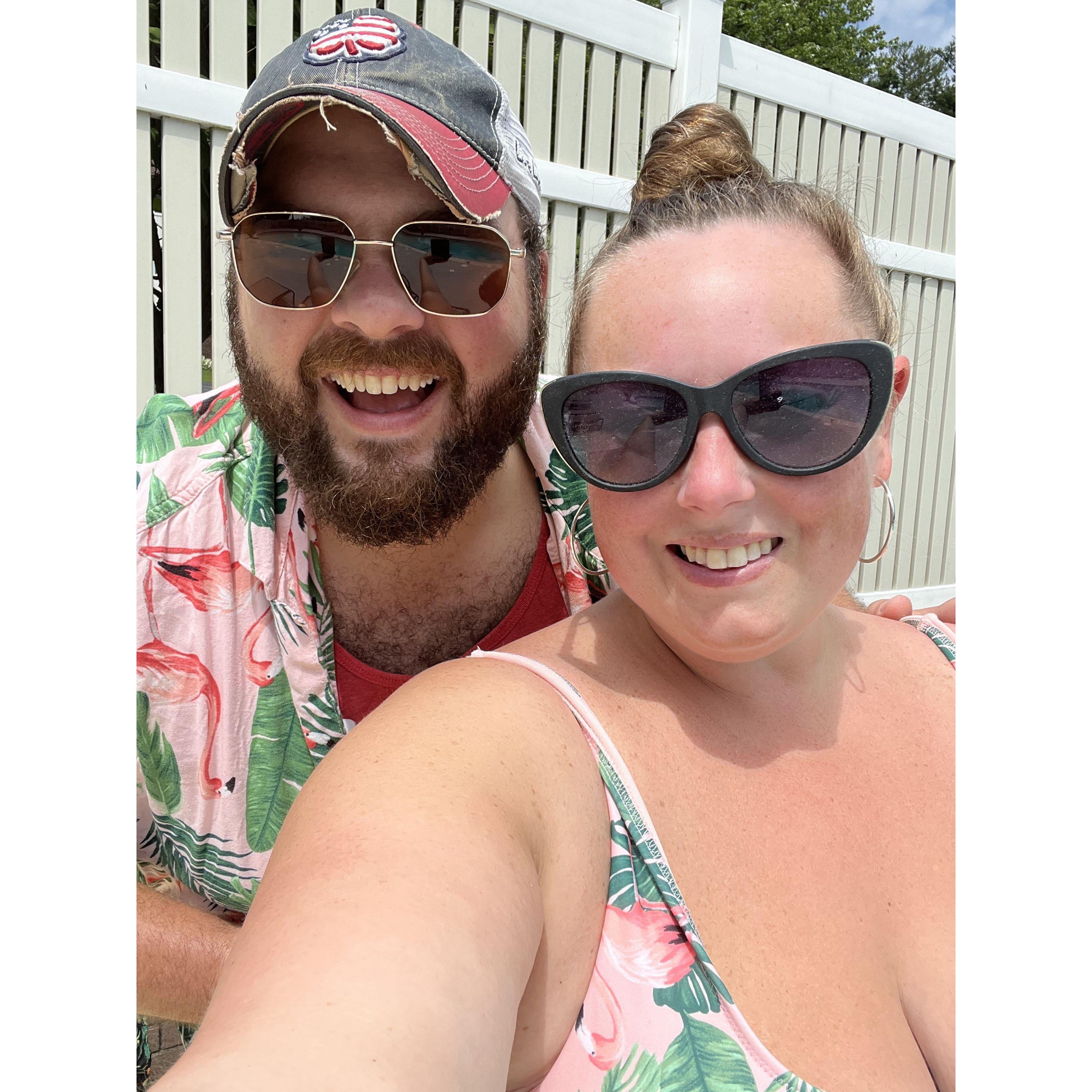 Matching by the pool