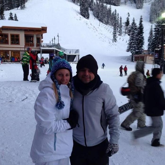 First time snowboarding together...Washington...2 degrees...