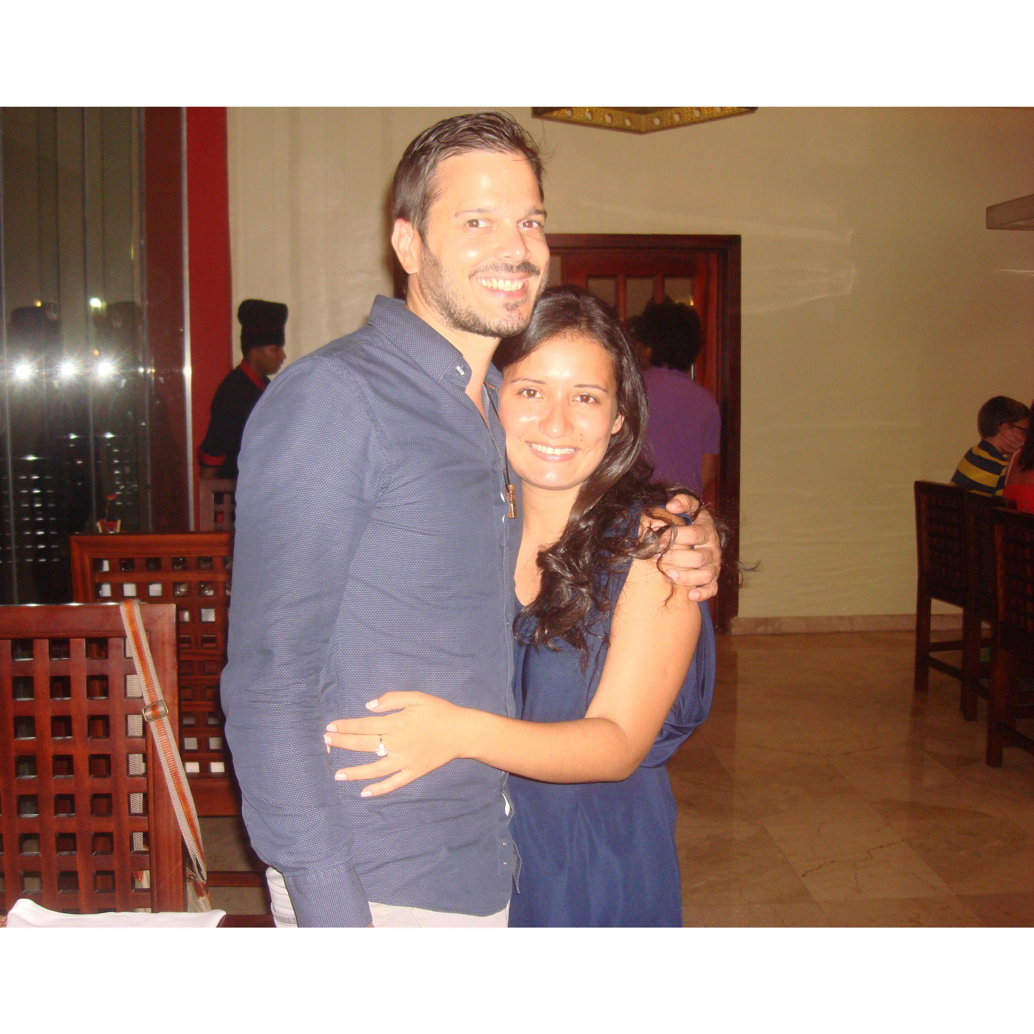 Relaxing in the Dominican Republic.