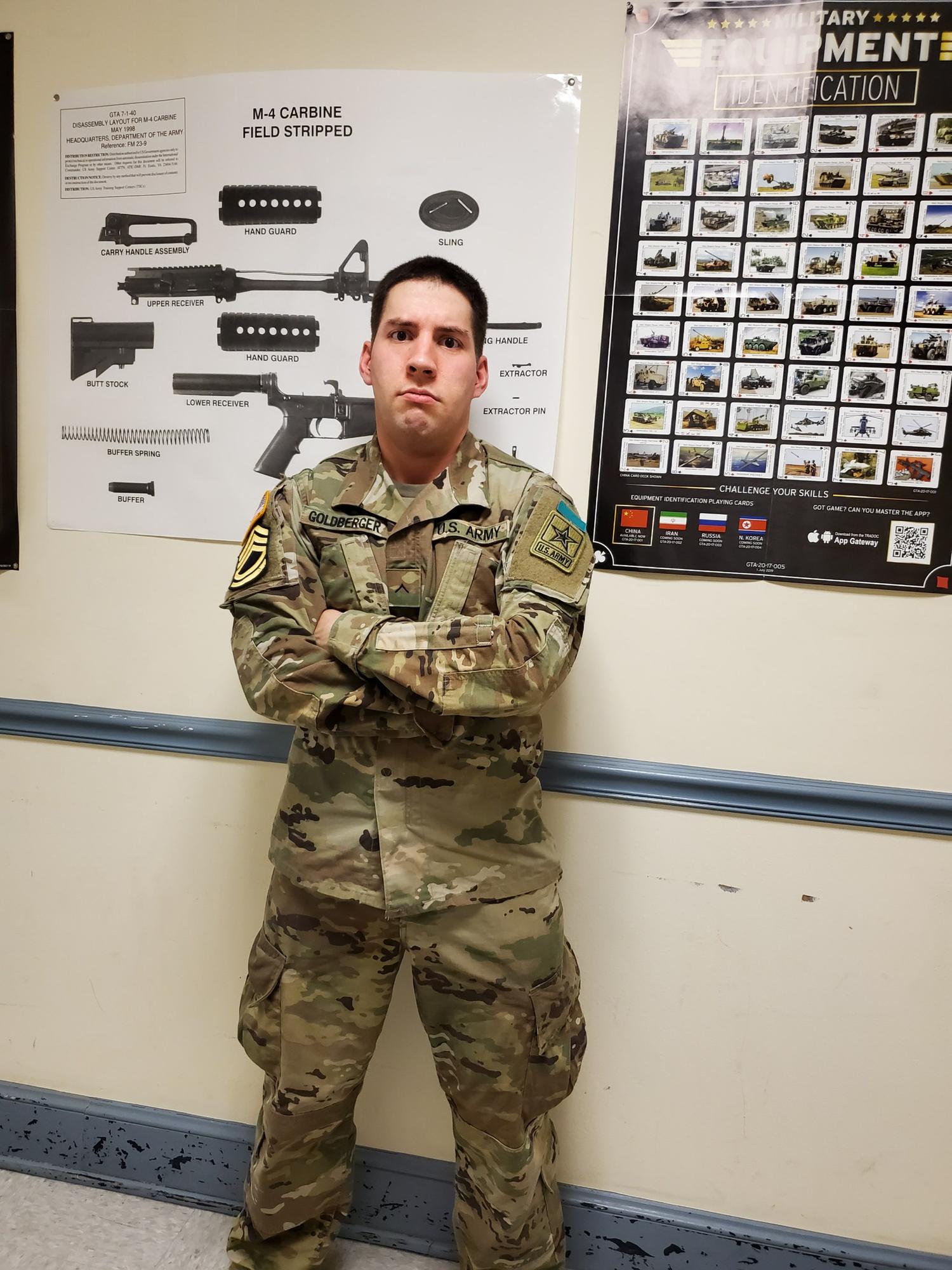 William at AIT when he was platoon guide.