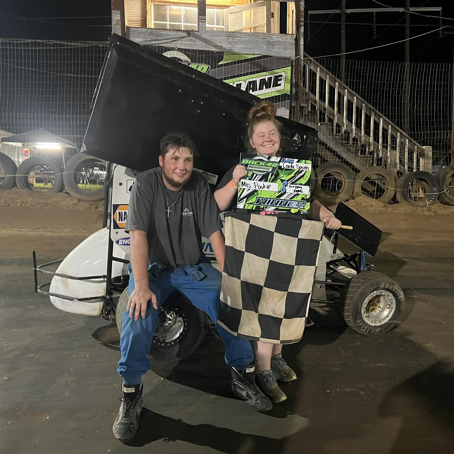 After being together 2 years he finally got me in a sprint car!