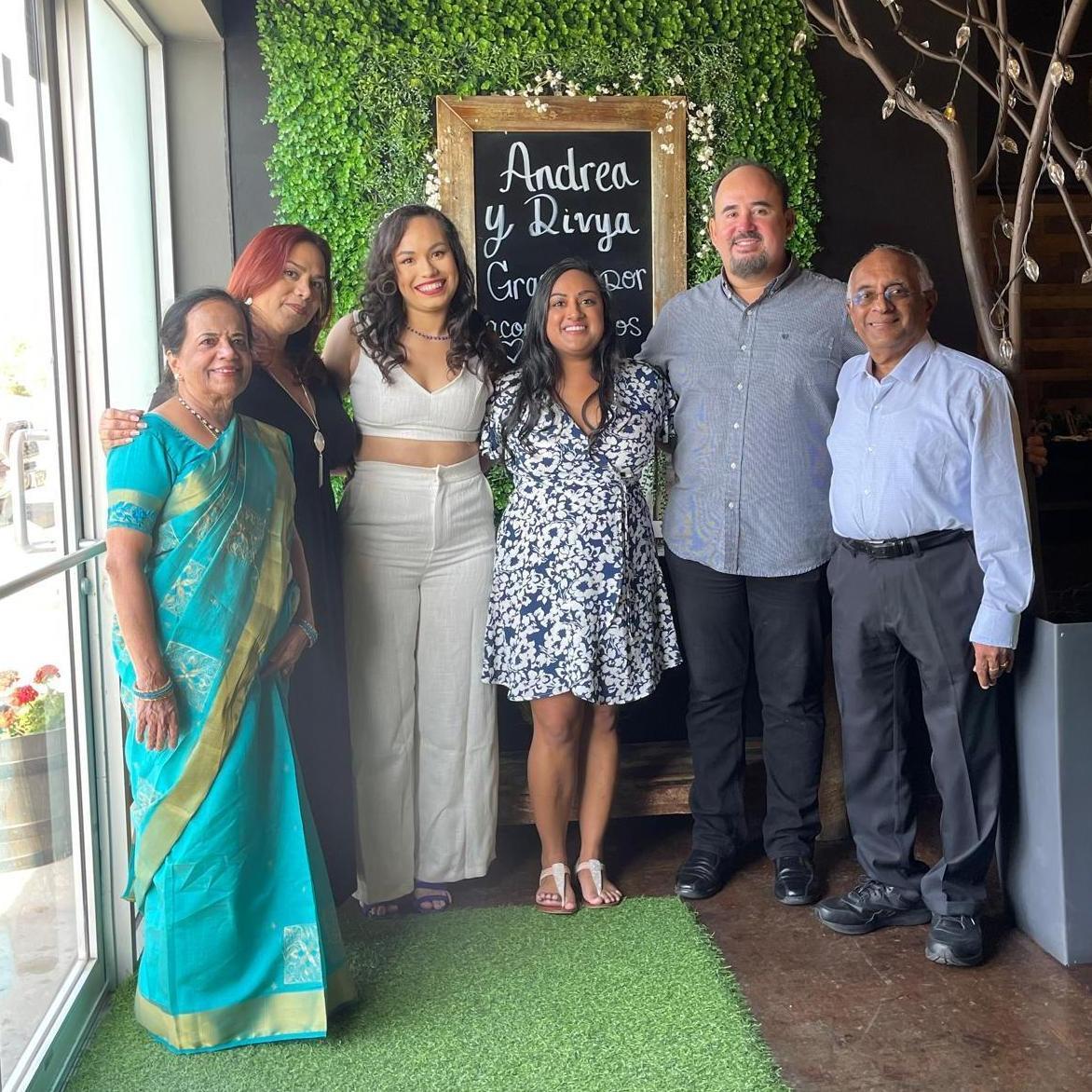 Our engagement party with our parents!
