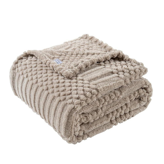 90x90 Inch Brown Queen Large Blanket - Soft & Fluffy Fleece, Neutral Tan Color, Cute & Aesthetic, Perfect for Sofa, Couch, Bed, Living Room & Bedroom, All-Season Use, Plush & Cozy Decorative Blanket