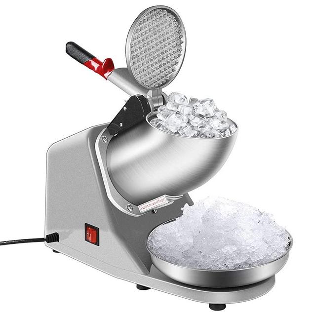 VIVOHOME Electric Ice Shaver Snow Cone Maker Machine Silver 143lbs/hr for Home and Commercial Use