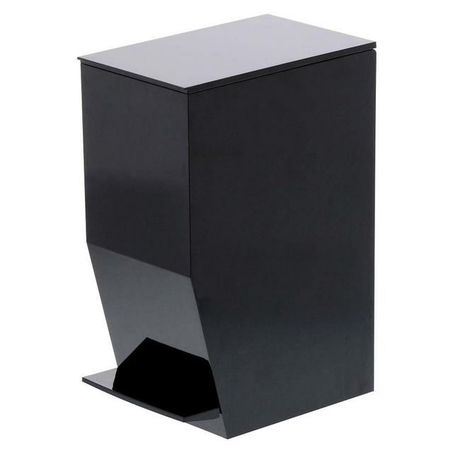 Yamazaki Step 1 Gallon Trash Can, Black