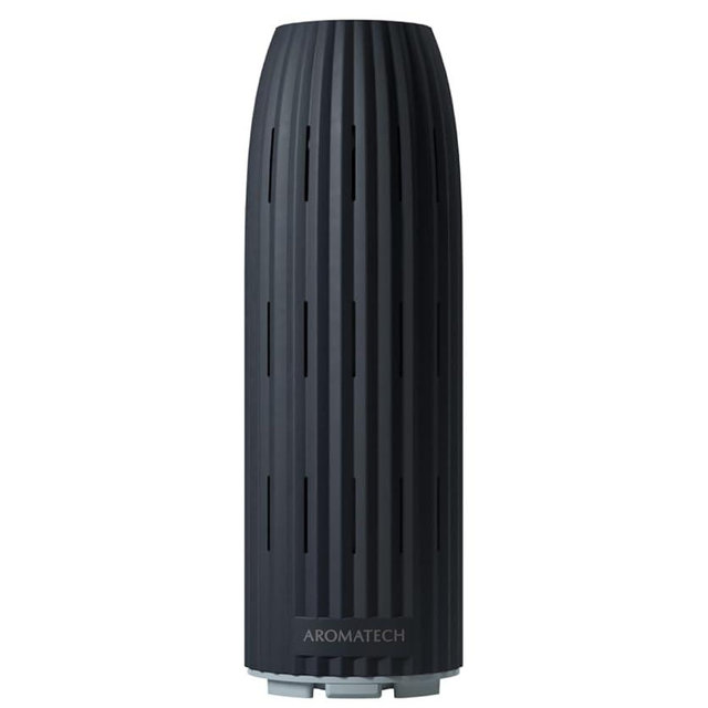 AromaTech Ambience Scent Diffuser for Essential Oil Blends & Fragrances – Waterless Scent Machine w/Bluetooth for Home, Bathroom Boutiques, Hotel, Spa – Charcoal