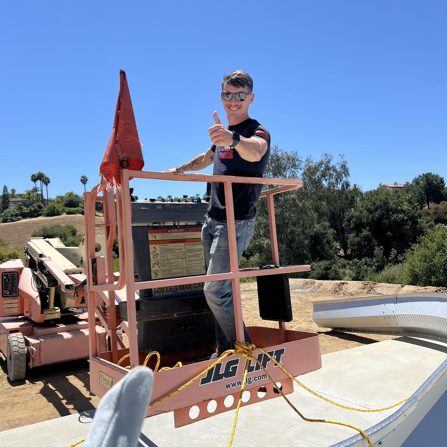 Helping my dad