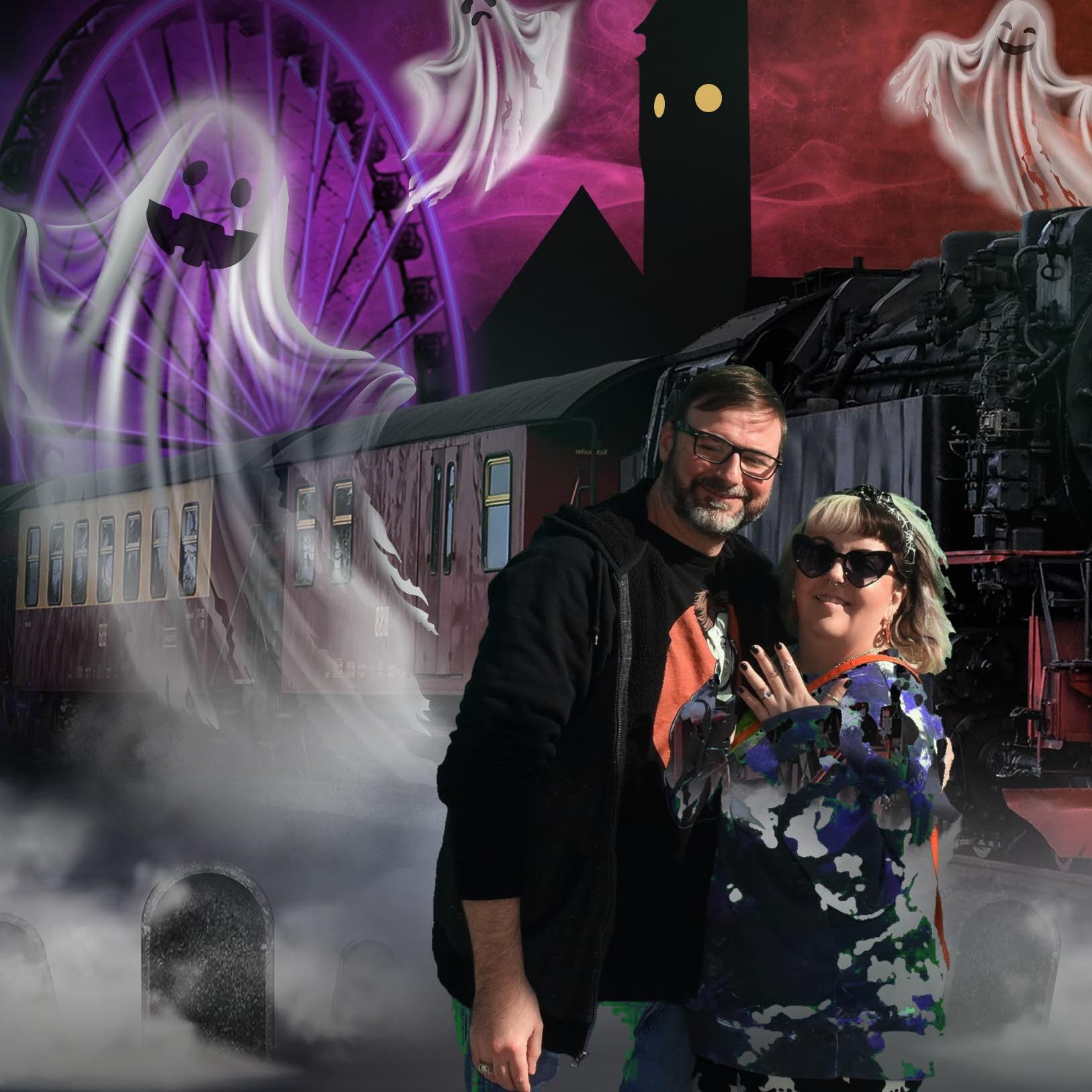 This photograph pretty much sums up our relationship, I once again and weirdly see through and he once again has his eyes closed and is doing something weird.
