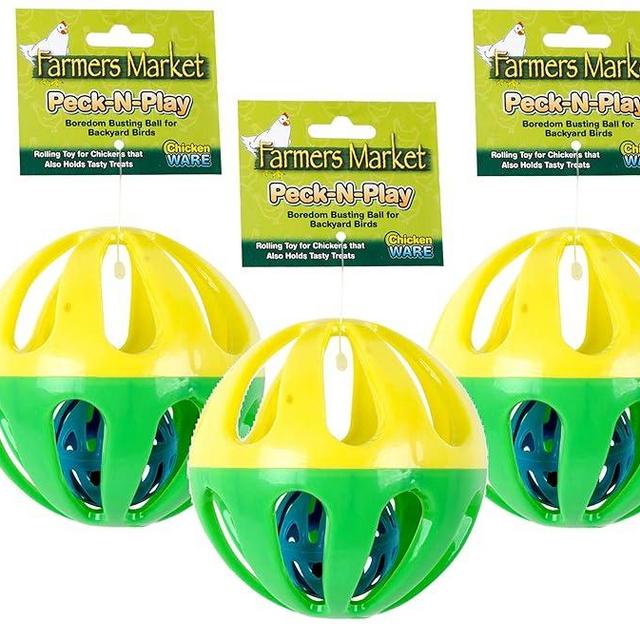 Ware Manufacturing Peck N Play Chicken Ball Toy (3 Balls)