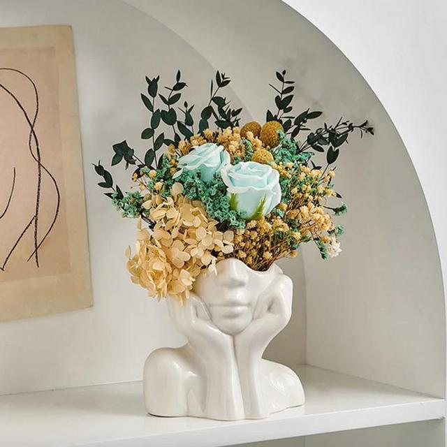 Ceramic human body vase | Half Human Vase | Table art | House warming gift, flower pot, art deco, dried flowers vase