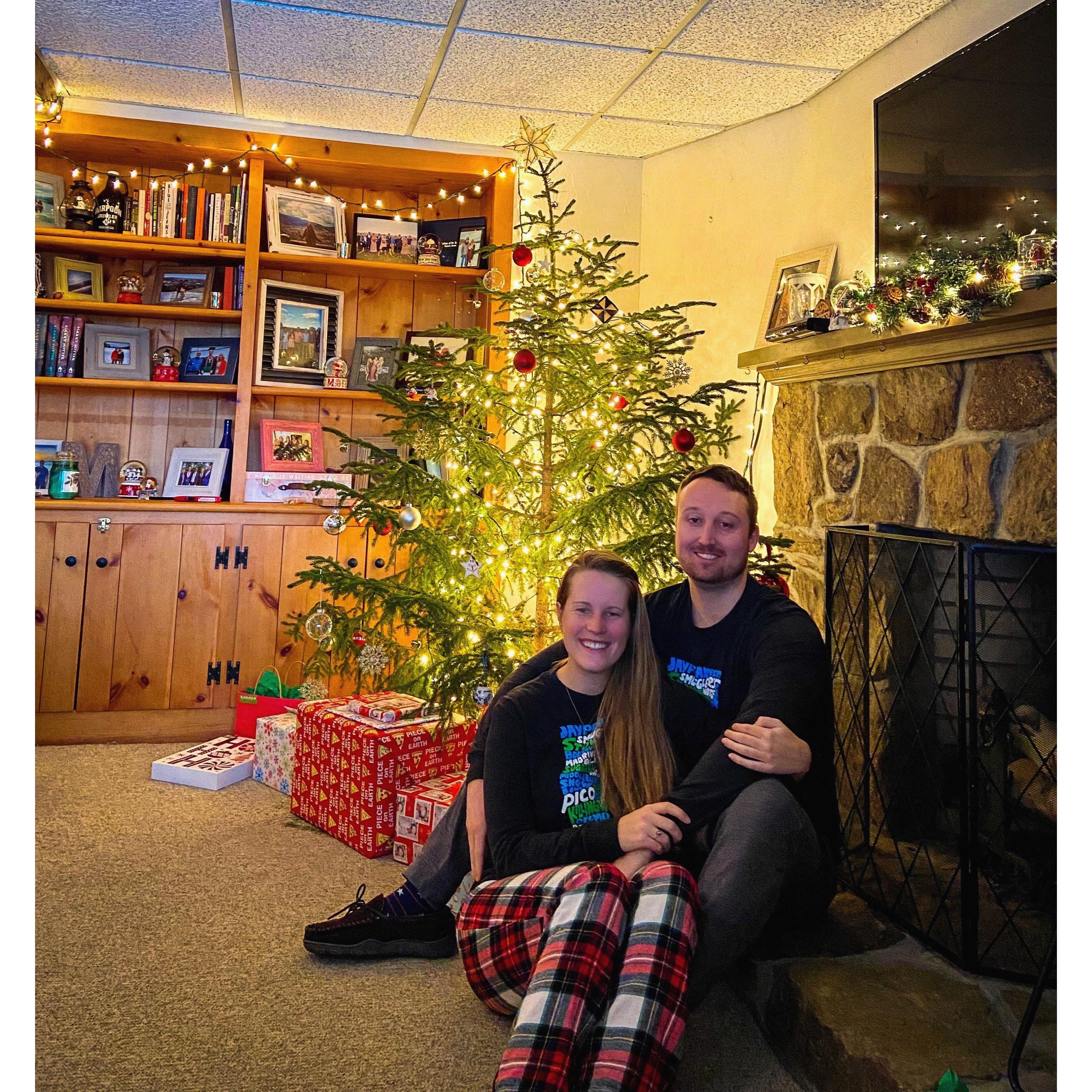 Our first Christmas we spent together. Tree hunting and all.