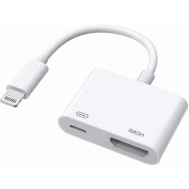 [Apple MFi Certified] Apple Lightning to HDMI Adapter for iPhone to TV, 1080P Digital AV Adapter Sync Screen Connector Cable Compatible for iPhone 14 13 12 11 XS XR X 8 iPad to HDTV Projector Monitor