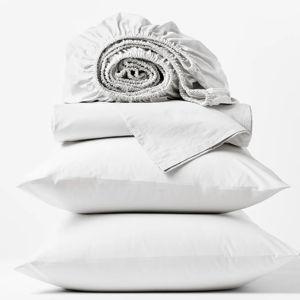 Refined Organic Percale Sheet Set, Alpine White, Queen