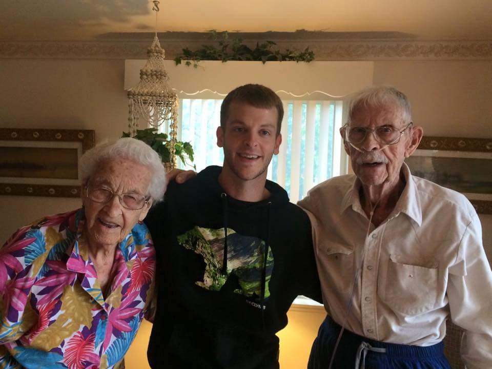 Jason's adopted grandparents, Russ and Cleone (who is turning 100 this July!) Cleone lives in Pocatello.
And Russ, you can rest easy for reals now. Jason is FINALLY getting married!