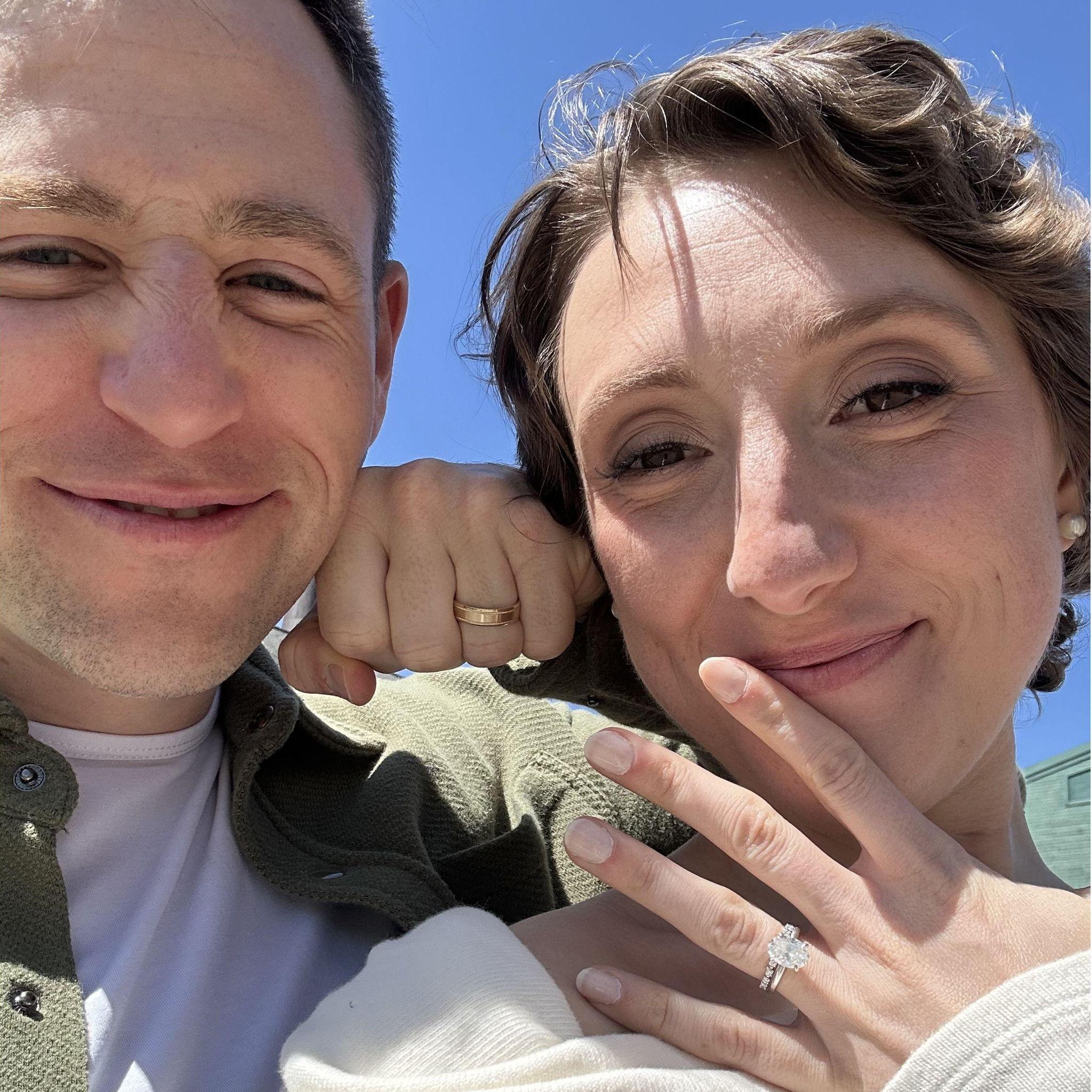 Impromptu "I do" at City Hall! Officially sharing Lydia's loans!