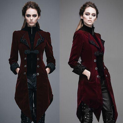 Velvet Victorian tailcoat.
Available on Amazon.