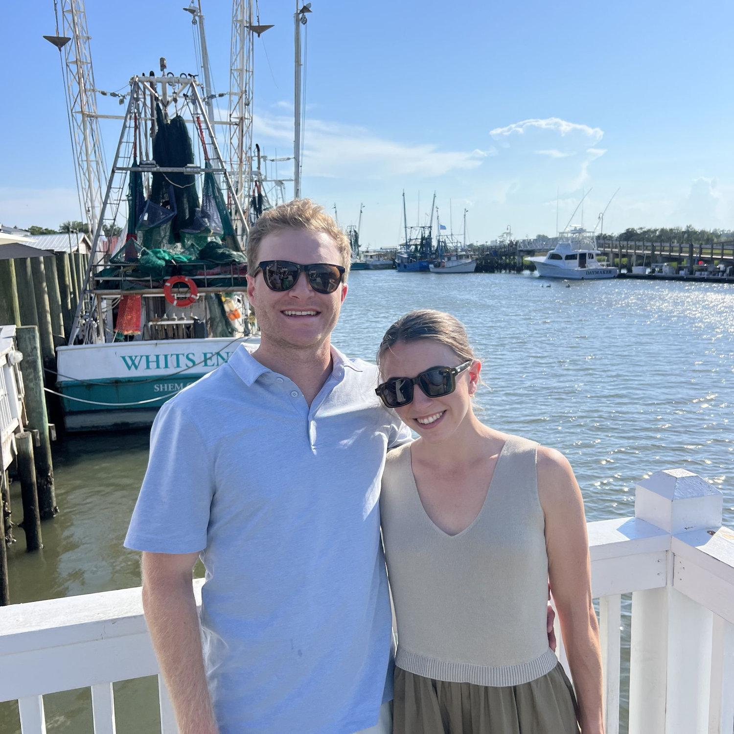 Before our oyster class in Charleston