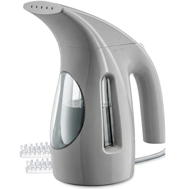 HiLIFE Steamer for Clothes, Portable Handheld Design, 240ml Big Capacity, 700W, Strong Penetrating Steam, Removes Wrinkle, for Home, Office(ONLY FOR 120V) (Silver Gray)