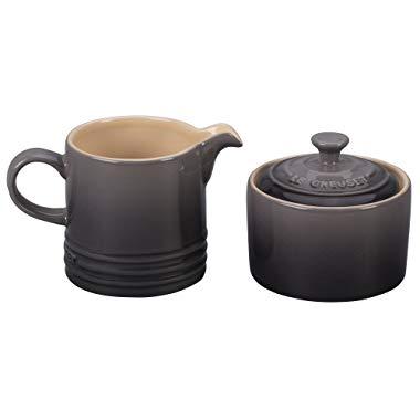 Le Creuset PG8005-107F Stoneware Cream and Sugar Set, 2-Piece, Oyster