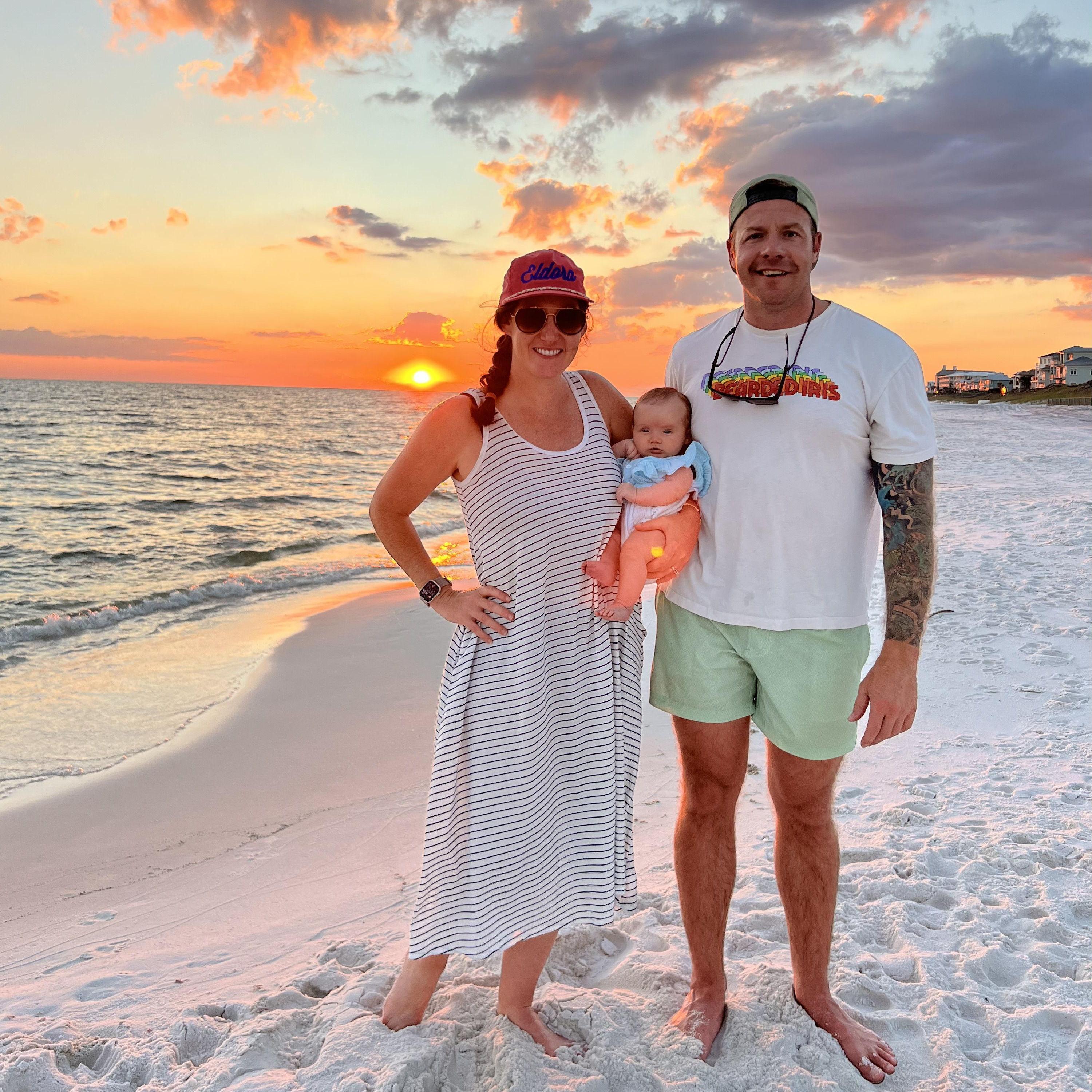 Marilou's first beach trip
