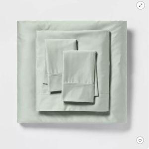 Solid Performance 400 Thread Count Sheet Set - Threshold™: Silver Green
