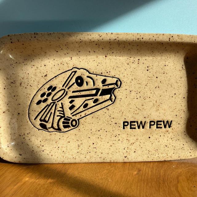 Handcrafted Ceramic Star Wars inspired valet tray/catchall tray/plate for snacks, jewelry, coins, keys and more