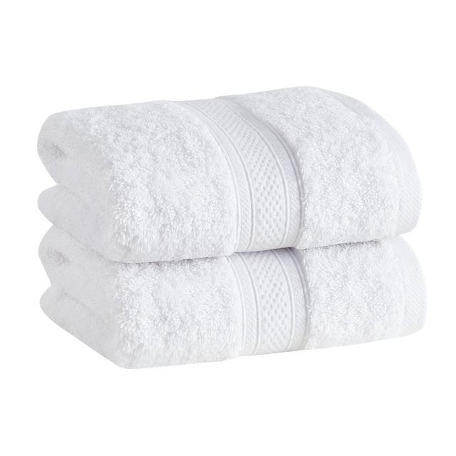 2pk Low Twist Hand Towel Set with Enhanced Microban White - Cannon