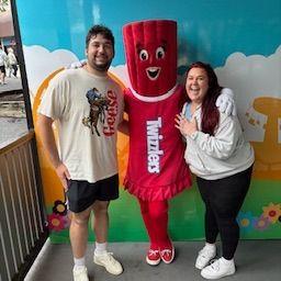1 day after our engagement celebrating at Hershey park