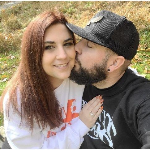Right after I said "YES!" to his heartfelt and beautiful proposal <3